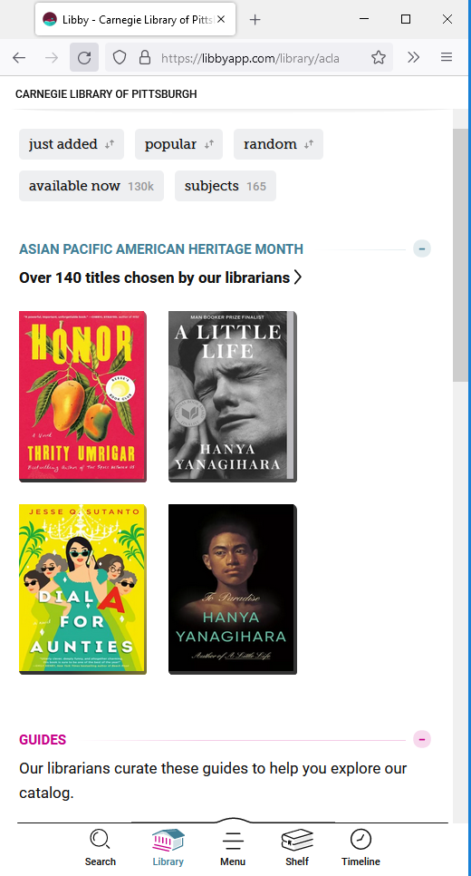 Use Libby without the App eLibrary Backstage